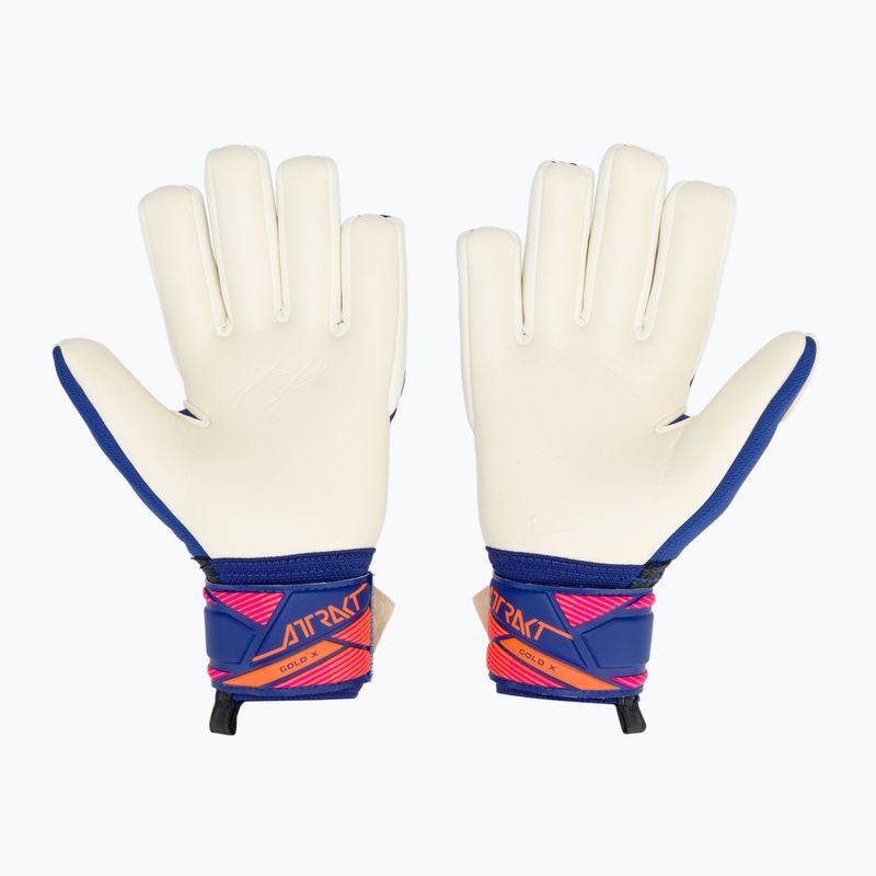 Rękawice bramkarskie dziecięce Reusch Attrakt Gold X NC Junior sharp blue/white/shocking orange 3