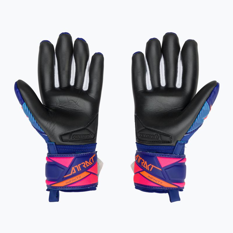 Rękawice bramkarskie dziecięce Reusch Attrakt Infinity Evolution NC Junior sharp blue/shocking orange/black 3