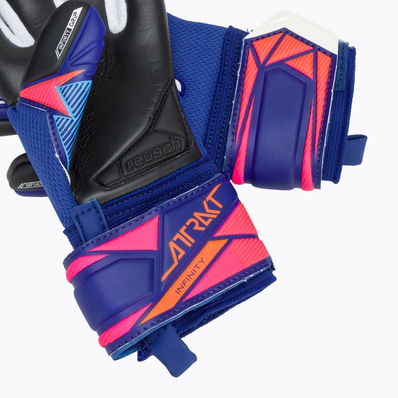 Rękawice bramkarskie dziecięce Reusch Attrakt Infinity Evolution NC Junior sharp blue/shocking orange/black 6