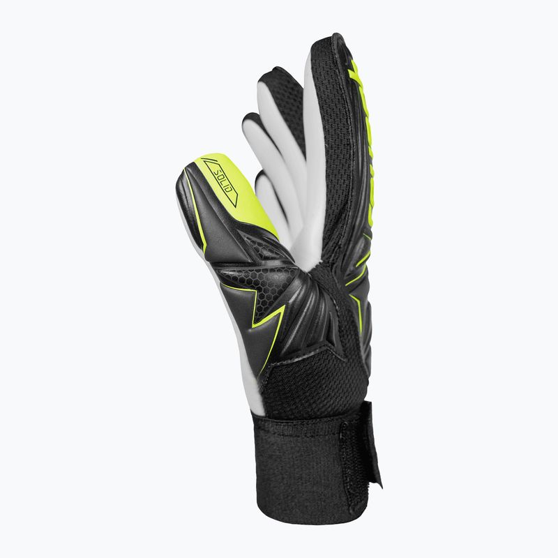 Rękawice bramkarskie dziecięce Reusch Attrakt Starter Solid Finger Support Junior black/safety yellow 4