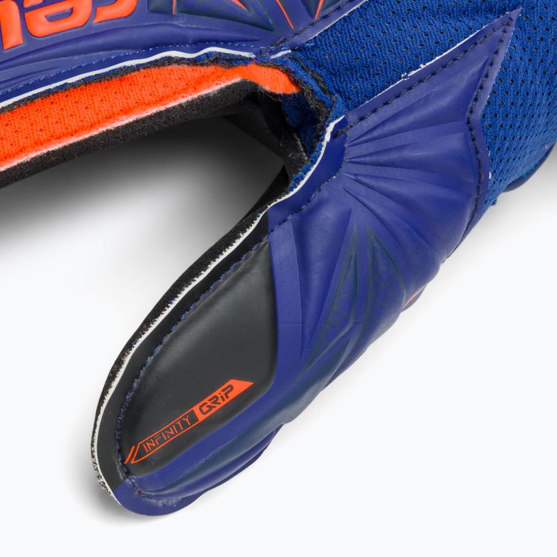 Rękawice bramkarskie dziecięce Reusch Attrakt Infinity Finger Support Junior sharp blue/shocking orange/black 5