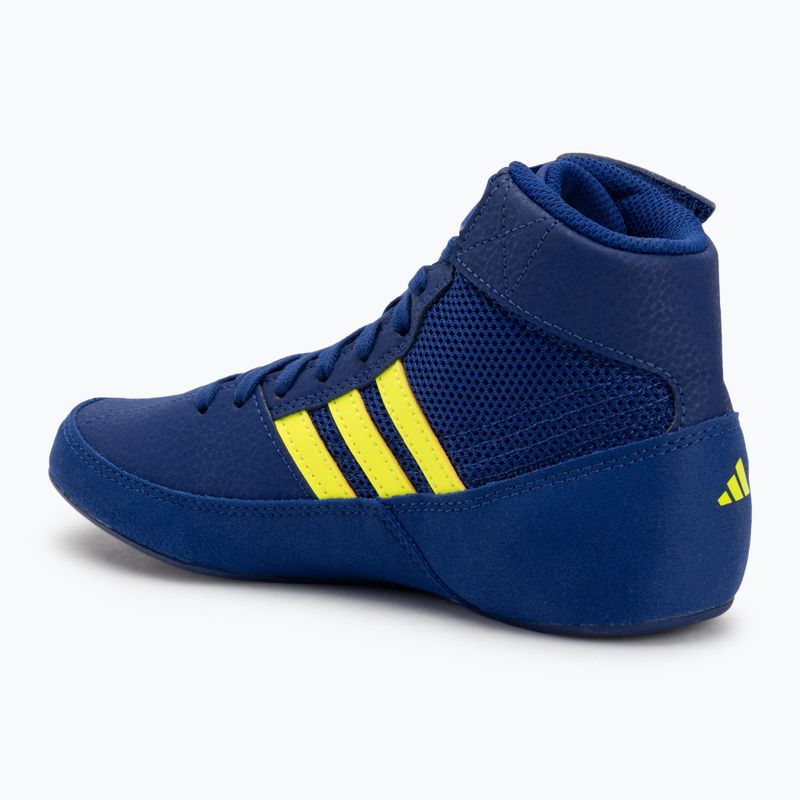Buty zapaśnicze dziecięce adidas Havoc 2 blue yellow 3