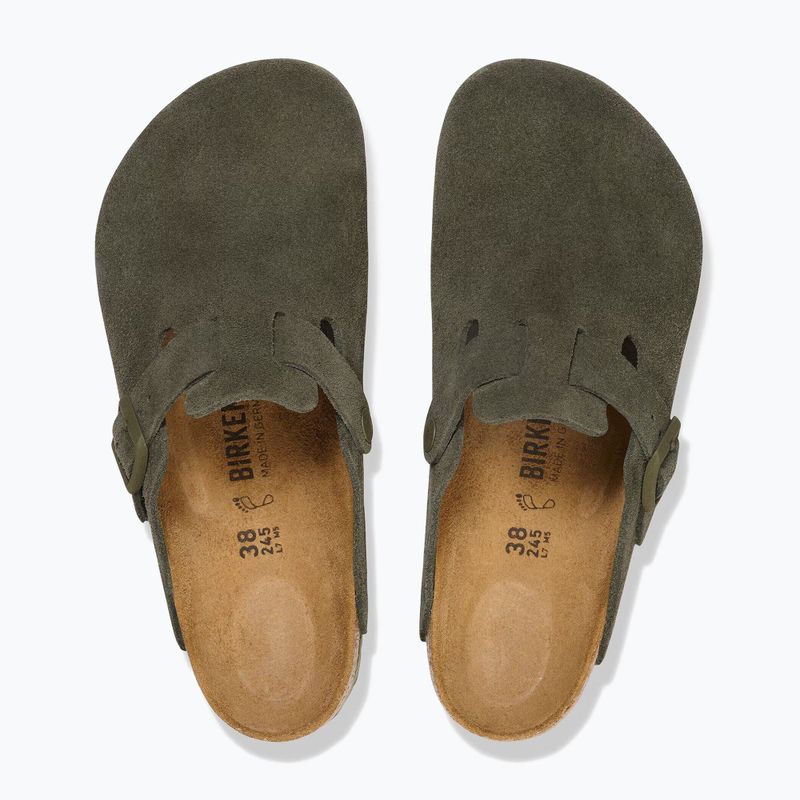 Klapki BIRKENSTOCK Boston Suede Leather thyme 11