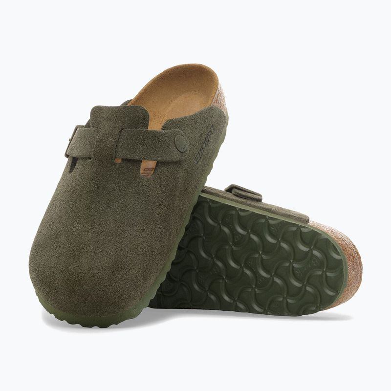 Klapki BIRKENSTOCK Boston Suede Leather thyme 12