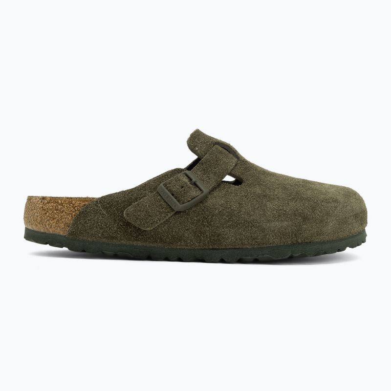 Klapki BIRKENSTOCK Boston Suede Leather Regular thyme 2