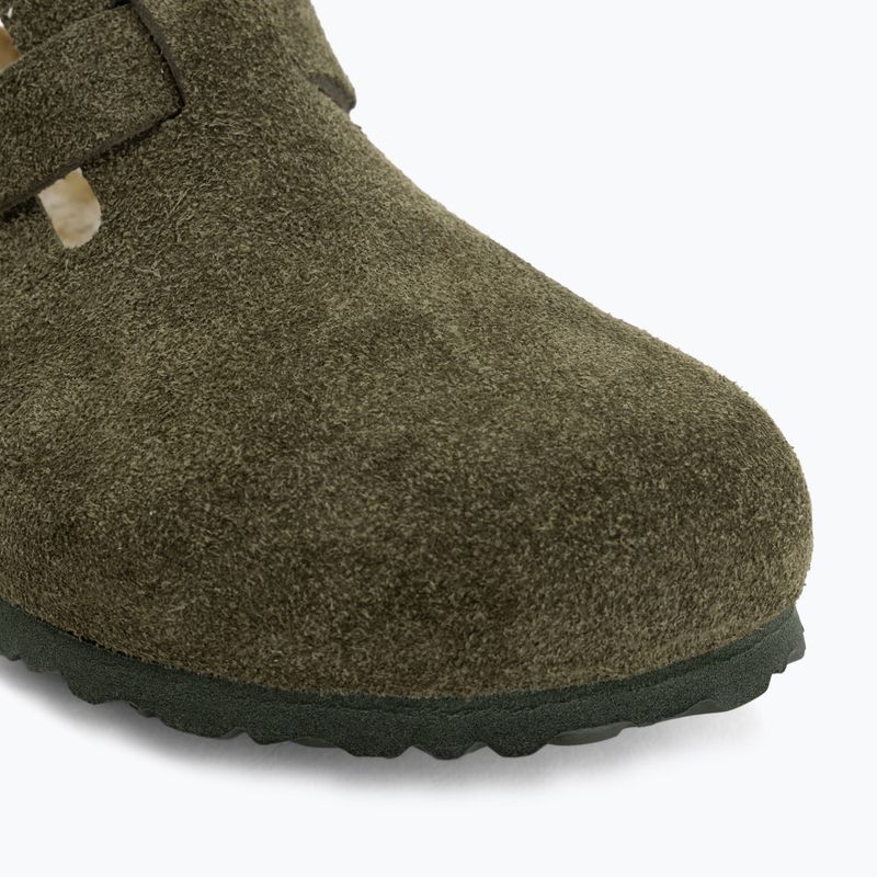 Klapki BIRKENSTOCK Boston Suede Leather Regular thyme 7
