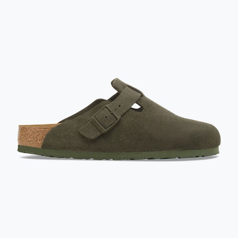 Klapki BIRKENSTOCK Boston Suede Leather Regular thyme 9