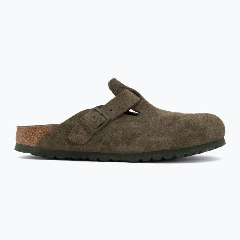 Klapki BIRKENSTOCK Boston Suede Leather thyme 2