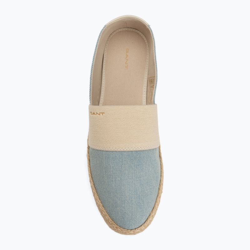 Espadryle damskie GANT Raffiaville light blue/cream 5