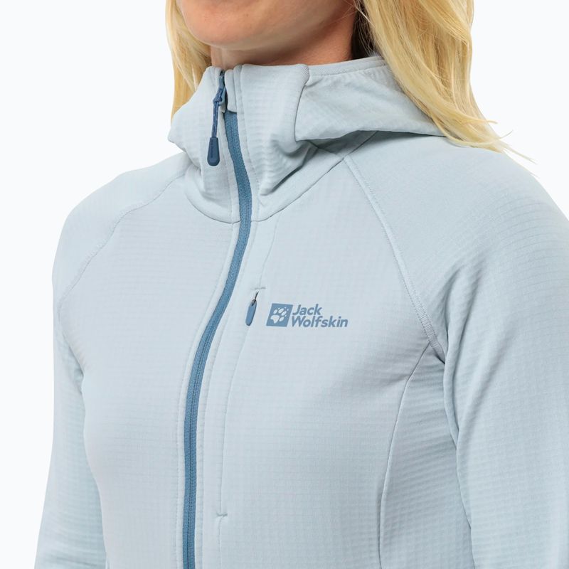 Bluza polarowa damska Jack Wolfskin Kolbenberg Hooded Fz soft blue 4