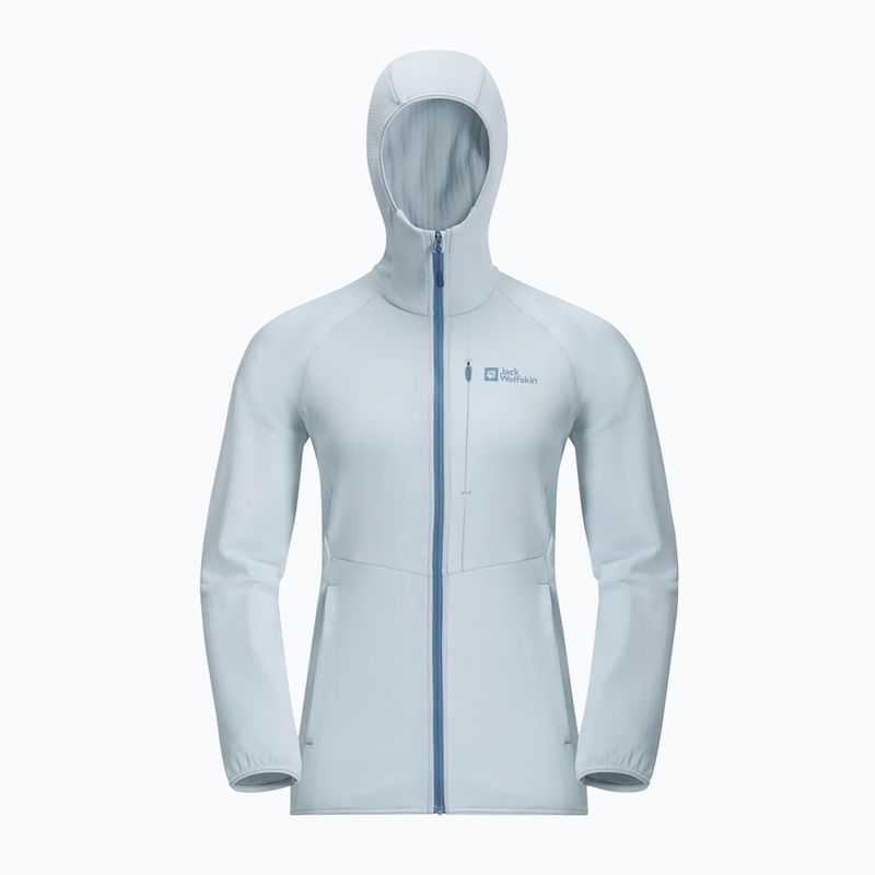 Bluza polarowa damska Jack Wolfskin Kolbenberg Hooded Fz soft blue 8