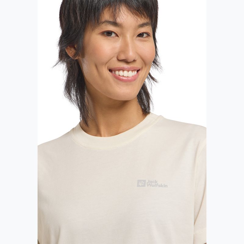 Koszulka damska Jack Wolfskin Essential cotton white 3