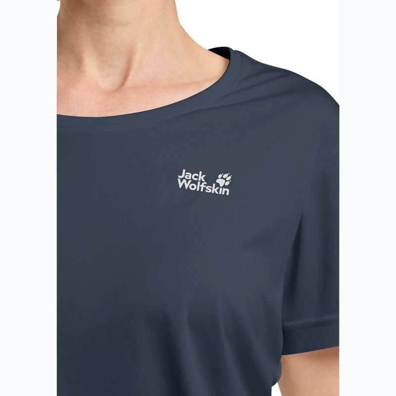 Koszulka trekkingowa damska Jack Wolfskin Tech T midnight sky 5