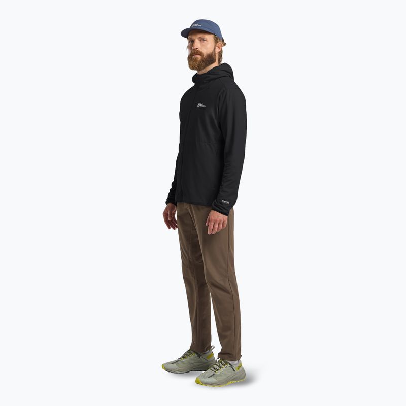 Bluza trekkingowa męska Jack Wolfskin Prelight Trail Hoody black 2