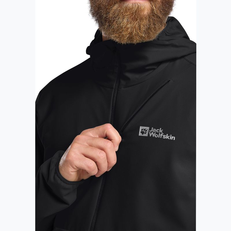 Bluza trekkingowa męska Jack Wolfskin Prelight Trail Hoody black 5