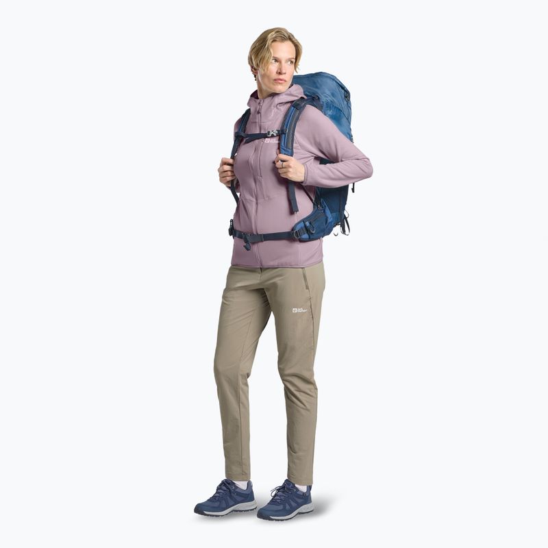 Bluza polarowa damska Jack Wolfskin Kolbenberg Hooded Full Zip wild blossom 2