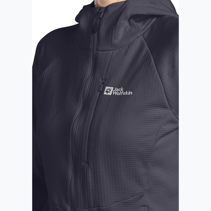 Bluza polarowa damska Jack Wolfskin Kolbenberg Hooded Full Zip graphite 5
