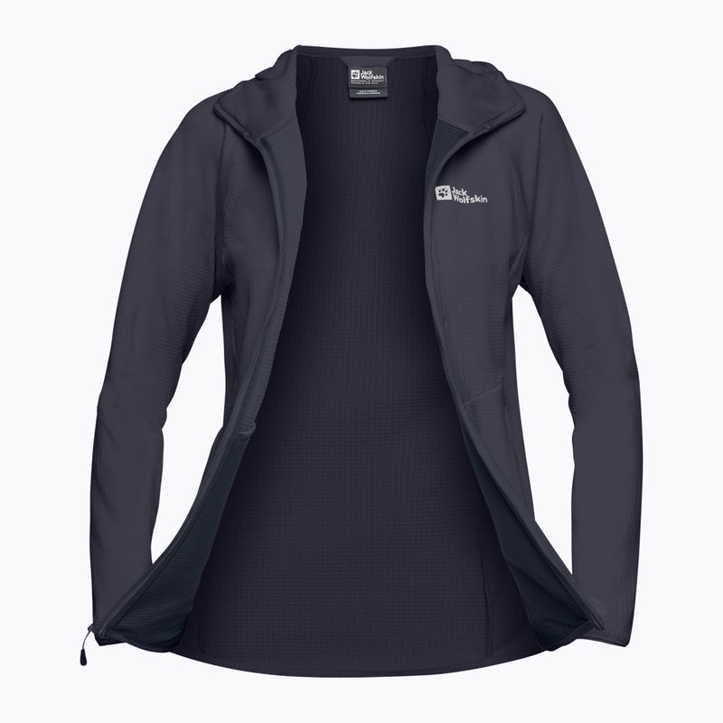 Bluza polarowa damska Jack Wolfskin Kolbenberg Hooded Full Zip graphite 10