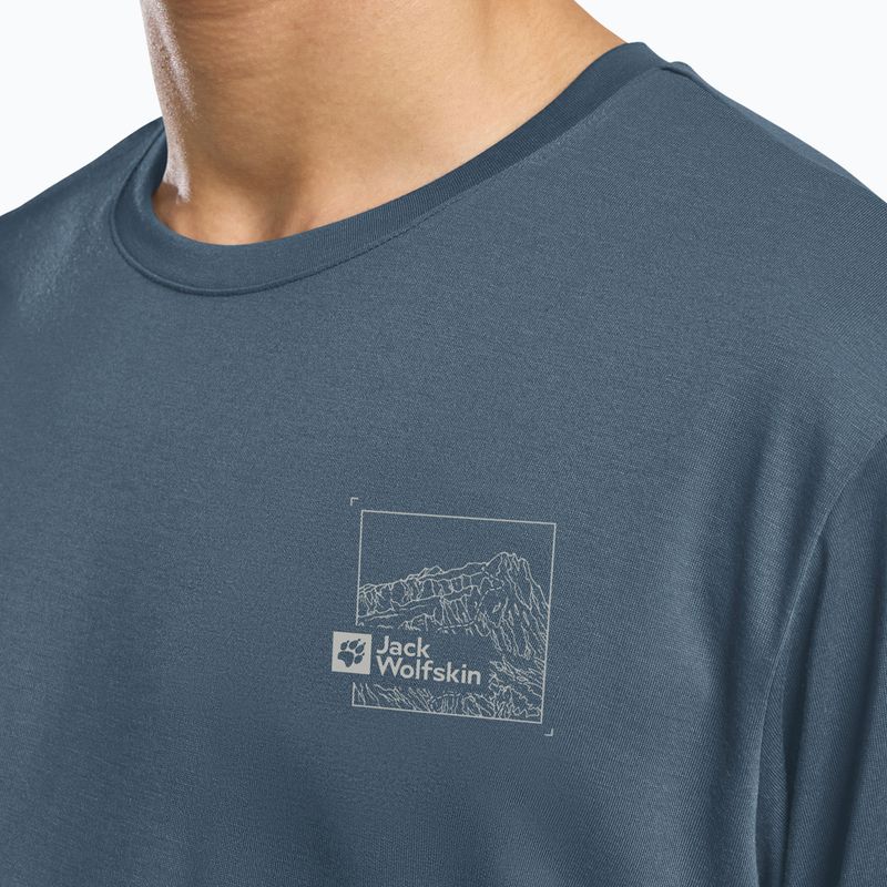 Koszulka męska Jack Wolfskin Vonnan Graphic peak trail midnight sky 5