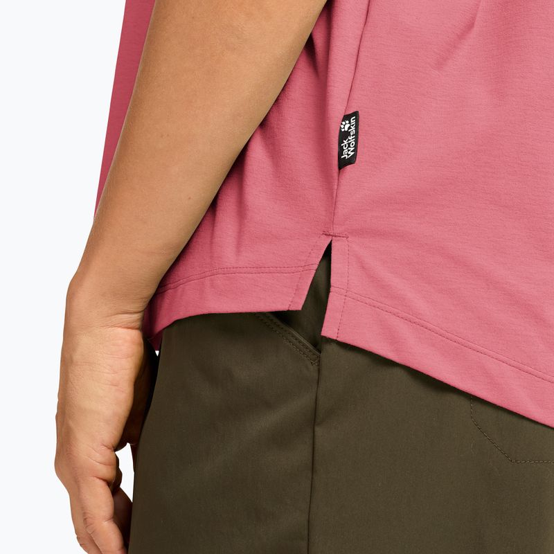 Koszulka trekkingowa damska Jack Wolfskin Travel T evening rose 4