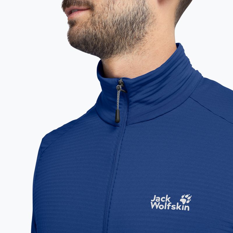 Bluza trekkingowa męska Jack Wolfskin Litestride Full Zip blue orchid 4