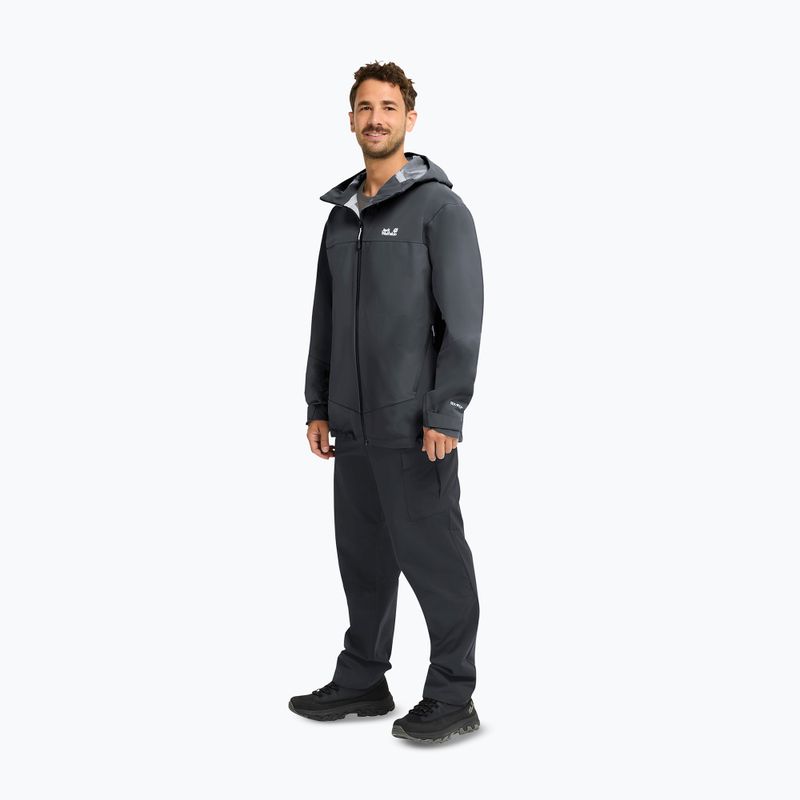 Kurtka przeciwdeszczowa męska Jack Wolfskin Rockpaw 3L phantom 2
