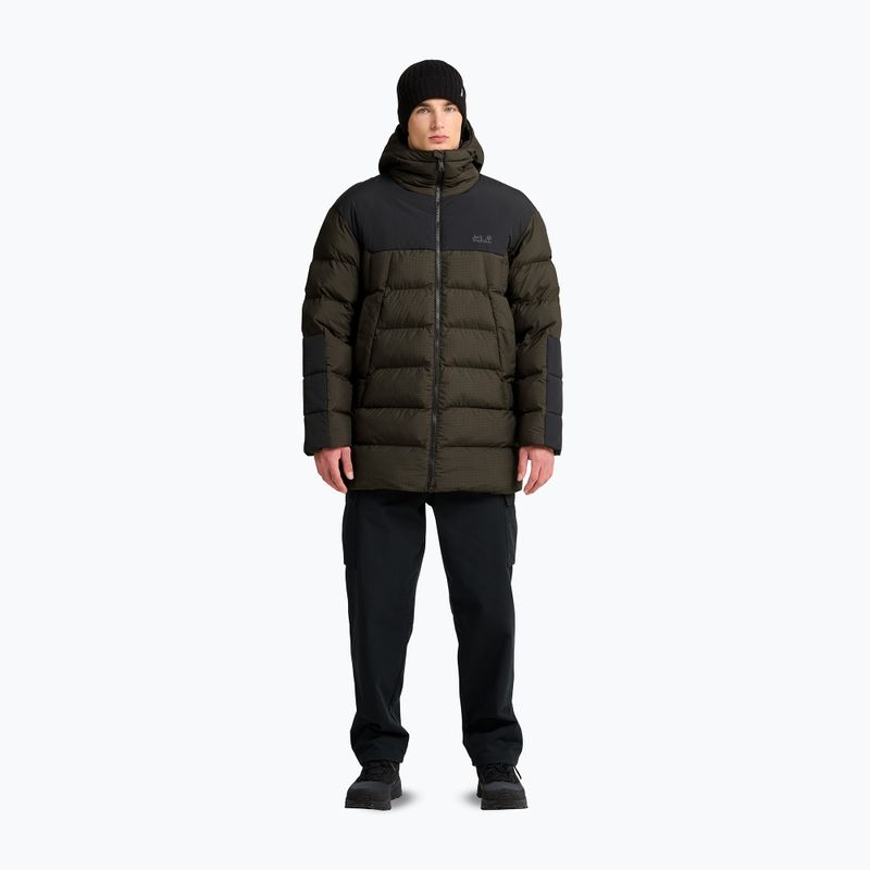 Kurtka ocieplana męska Jack Wolfskin Icy Hollow Hooded obsidian moss 2
