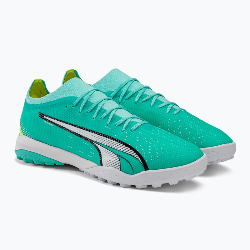 Buty piłkarskie męskie PUMA Ultra Match TT electric peppermint/puma white/fast yellow 4