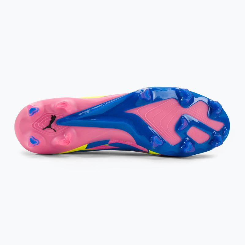 Buty piłkarskie męskie PUMA Ultra Ultimate Energy FG/AG luminous pink/ultra blue/yellow alert 5