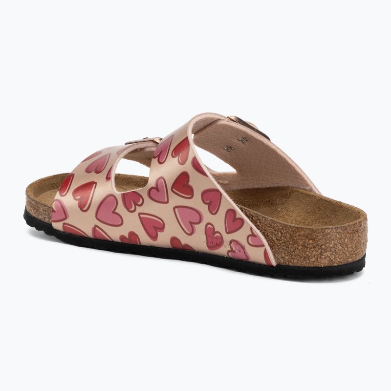 Klapki dziecięce BIRKENSTOCK Arizona Birko-Flor Narrow electric metallic copper hearts 3
