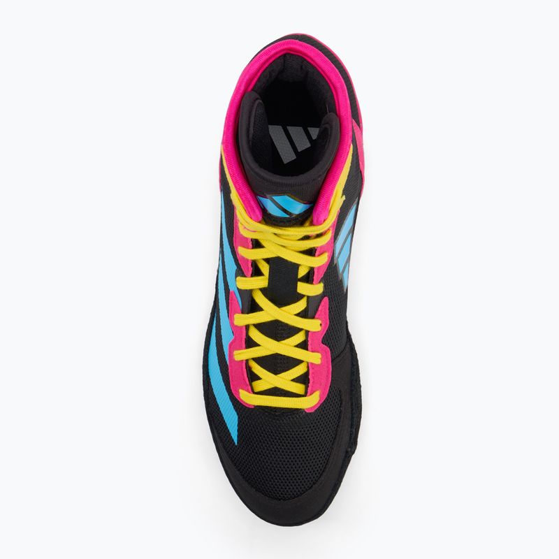 Buty bokserskie adidas Adizero black/signal cyan/shock pink 5
