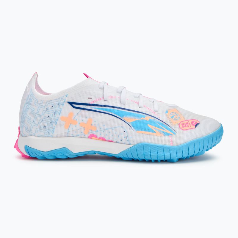 Buty piłkarskie PUMA Ultra 5 Match Vol. Up TT puma white/luminous blue/poison pink/fizzy melon 2