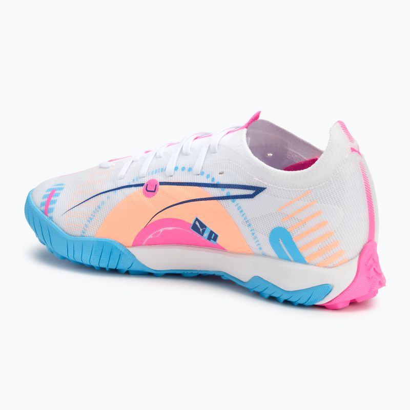 Buty piłkarskie PUMA Ultra 5 Match Vol. Up TT puma white/luminous blue/poison pink/fizzy melon 3