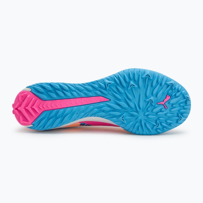 Buty piłkarskie PUMA Ultra 5 Match Vol. Up TT puma white/luminous blue/poison pink/fizzy melon 4