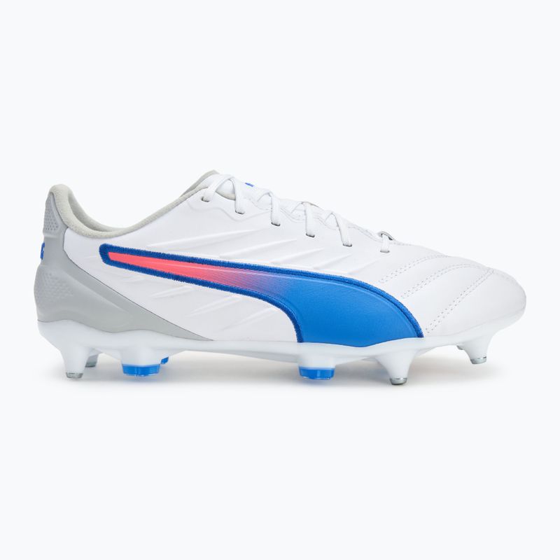 Buty piłkarskie męskie PUMA King Pro MxSG puma white/bluemazing/flat light grey/sunset glow 2