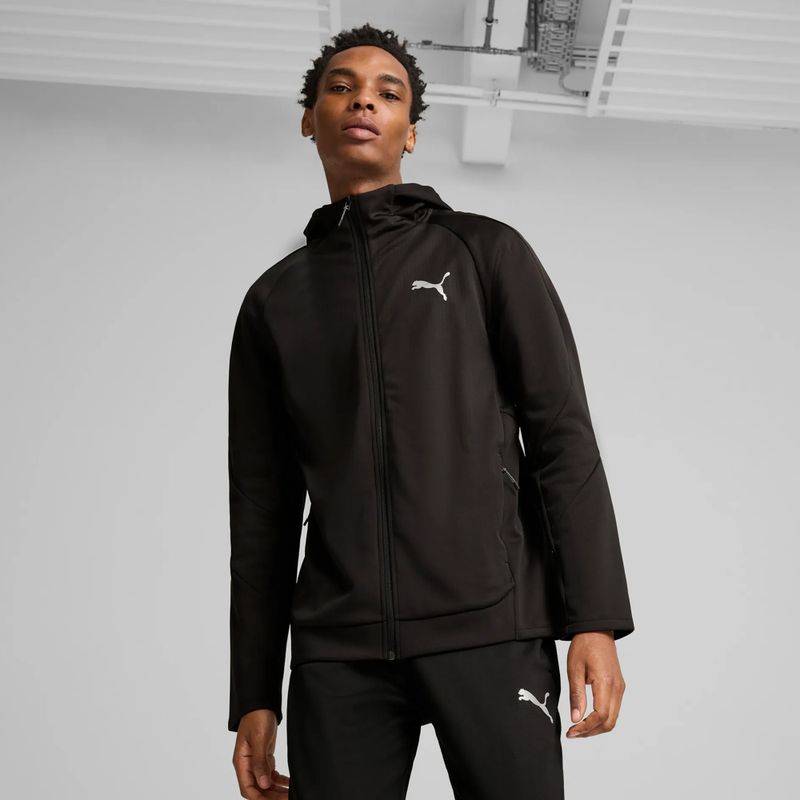 Bluza męska PUMA Evostripe Warm Hoodie FZ DK puma black 3