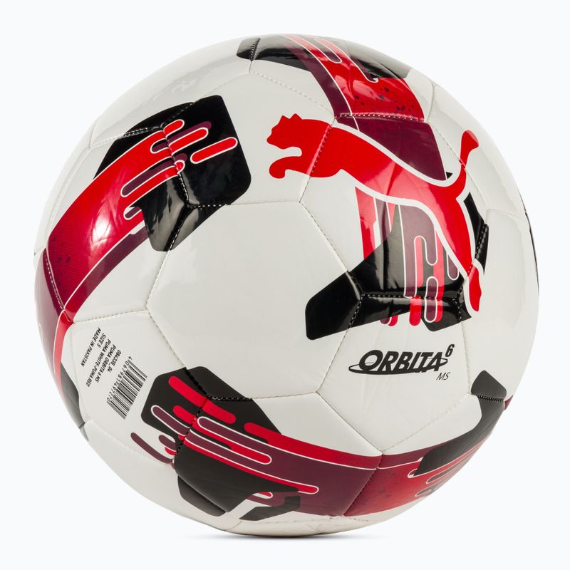 Piłka do piłki nożnej PUMA Orbita 6 MS puma white/puma red rozmiar 5 2