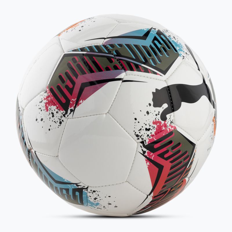 Piłka do piłki nożnej PUMA Futsal 2 MS puma white/garnet rose/dusty aqua rozmiar 3 2