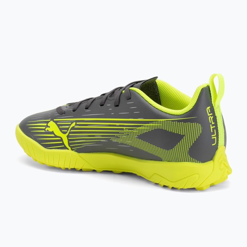 Buty piłkarskie dziecięce PUMA Ultra 5 Play TT Jr matte aged silver/yellow alert/puma aged silver 3