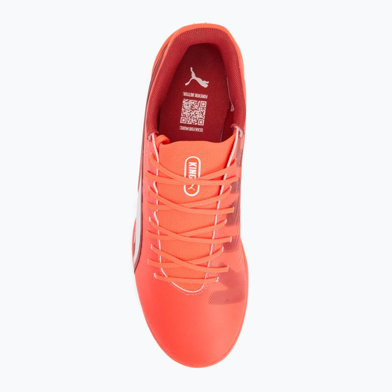 Buty piłkarskie męskie PUMA King Match TT glowing red/ puma white/ red fire 5