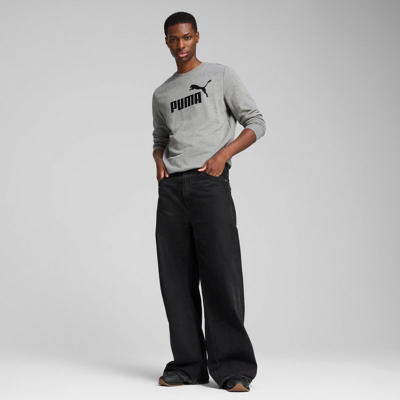 Bluza męska PUMA ESS No. 1 Logo Crew TR medium gray heather 5