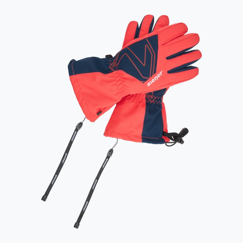 Rękawice narciarskie dziecięce ZIENER Laval Aquashield AW fiery red 7