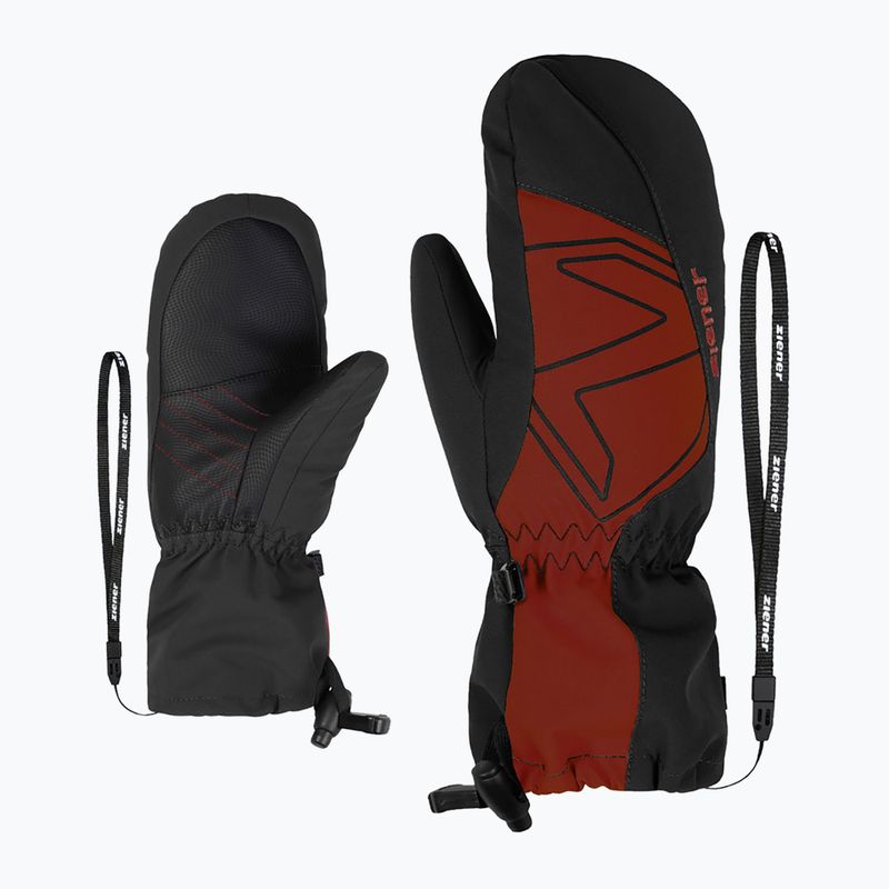 Rękawice narciarskie dziecięce ZIENER Lavalino Aquashield AW Mitten woody brown 8