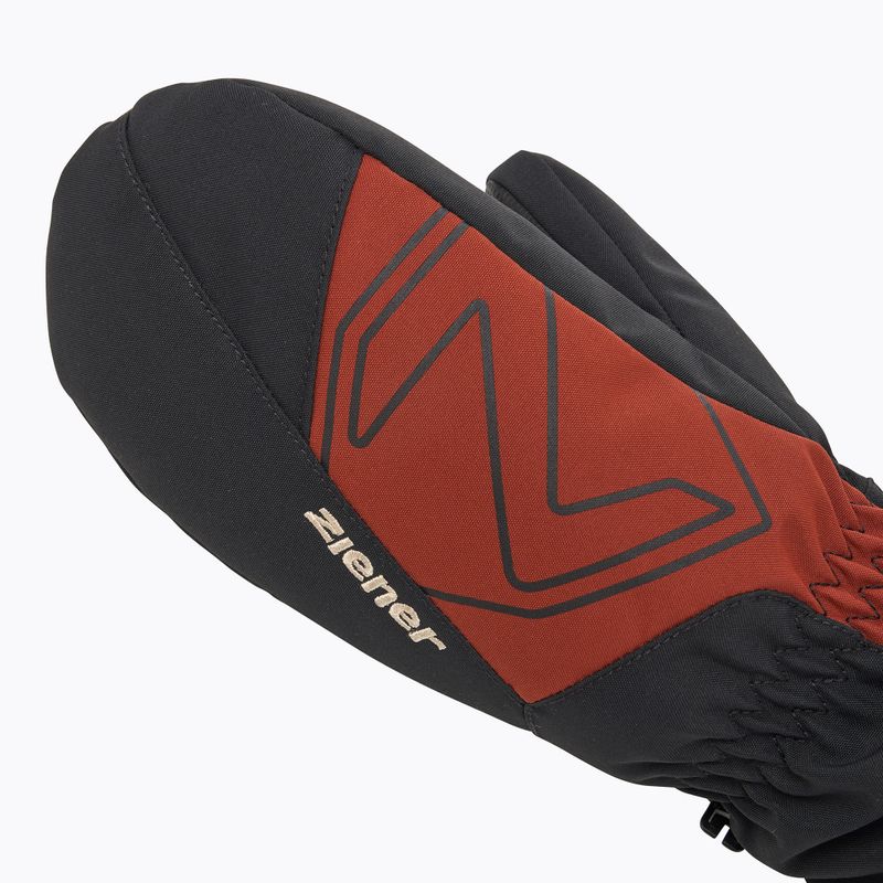 Rękawice narciarskie dziecięce ZIENER Lavalino Aquashield AW Mitten woody brown 5