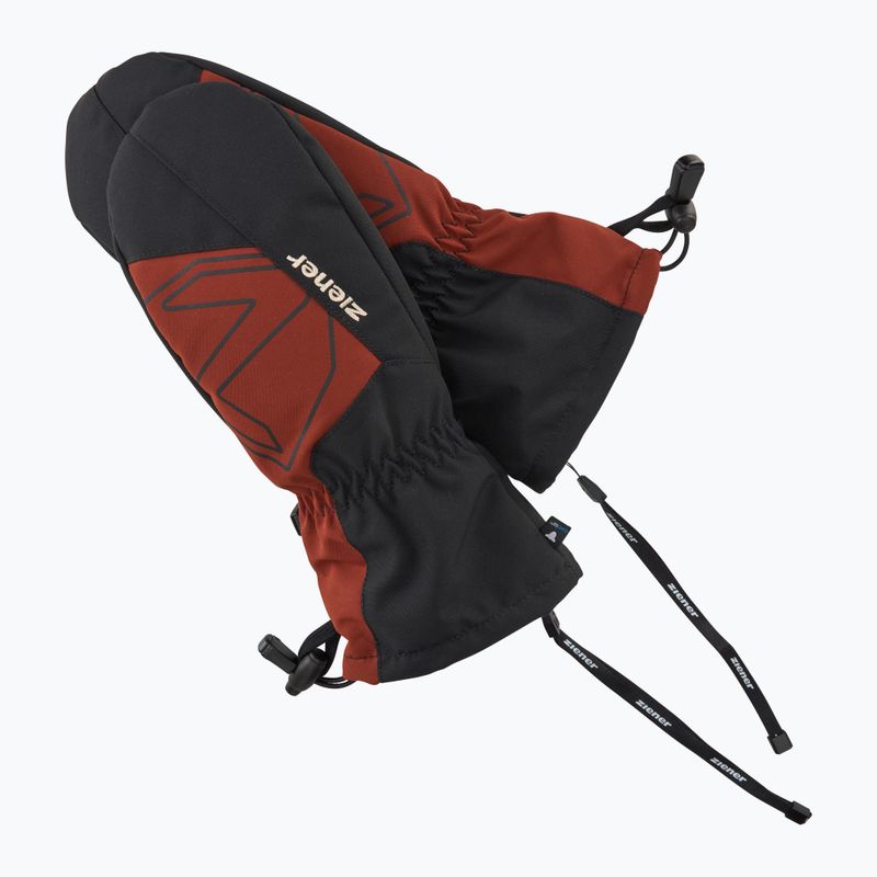 Rękawice narciarskie dziecięce ZIENER Lavalino Aquashield AW Mitten woody brown 7