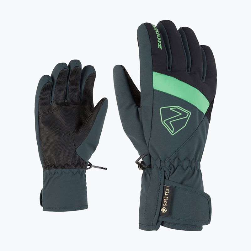 Rękawice narciarskie dziecięce ZIENER Leif GTX dark jungle 7