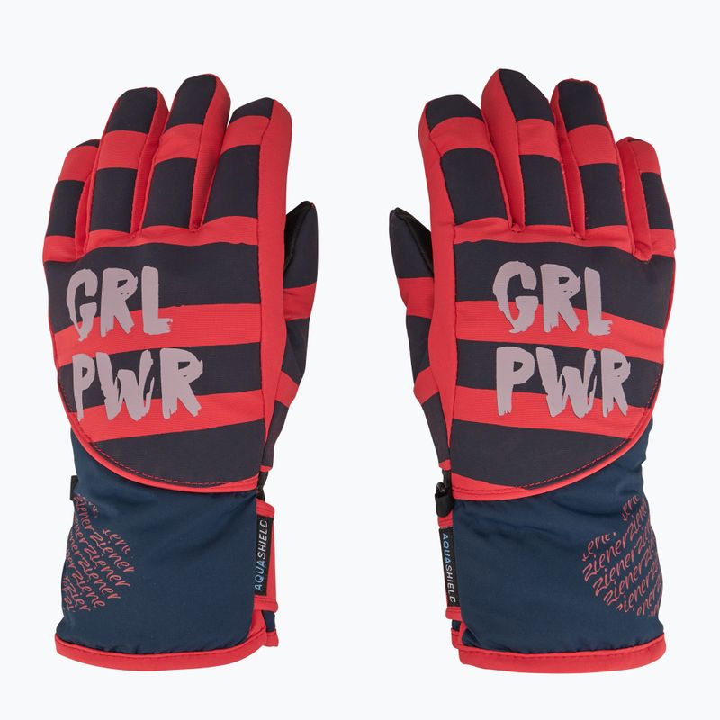 Rękawice narciarskie dziecięce ZIENER Liwa Aquashield PR fiery red 4