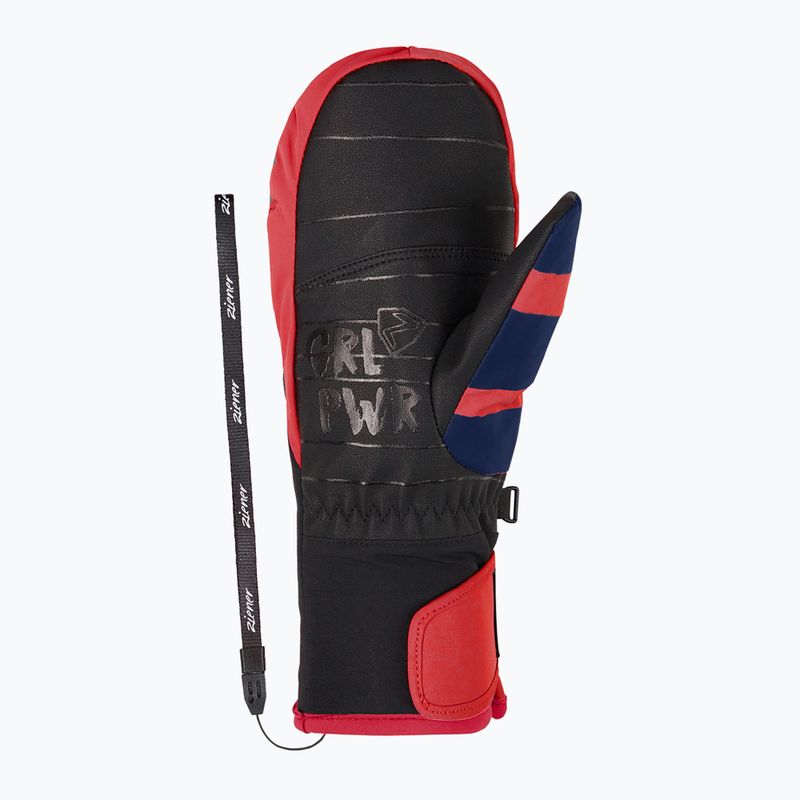 Rękawice narciarskie dziecięce ZIENER Liwani Aquashield PR Mitten fiery red 10