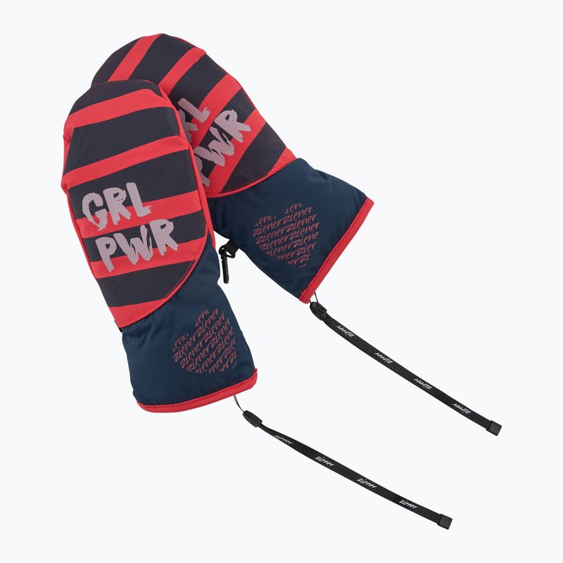 Rękawice narciarskie dziecięce ZIENER Liwani Aquashield PR Mitten fiery red 7