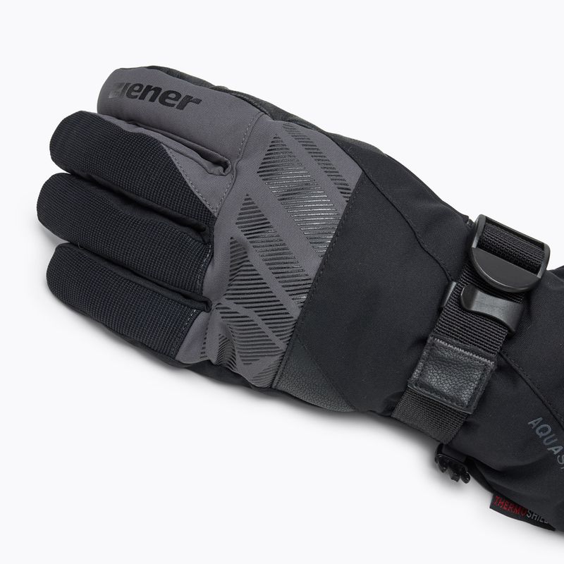 Rękawice narciarskie męskie ZIENER Ghalion Aquashield alpine black/magnet 5